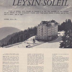 Leysin soleil Trident 68  Janvier 1960